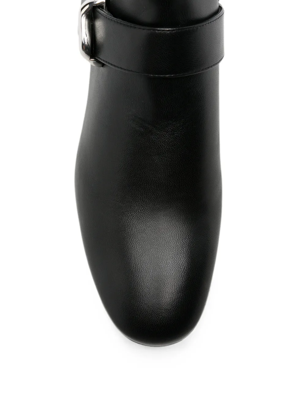 Emporio Armani buckle-detail leather boots Zwart
