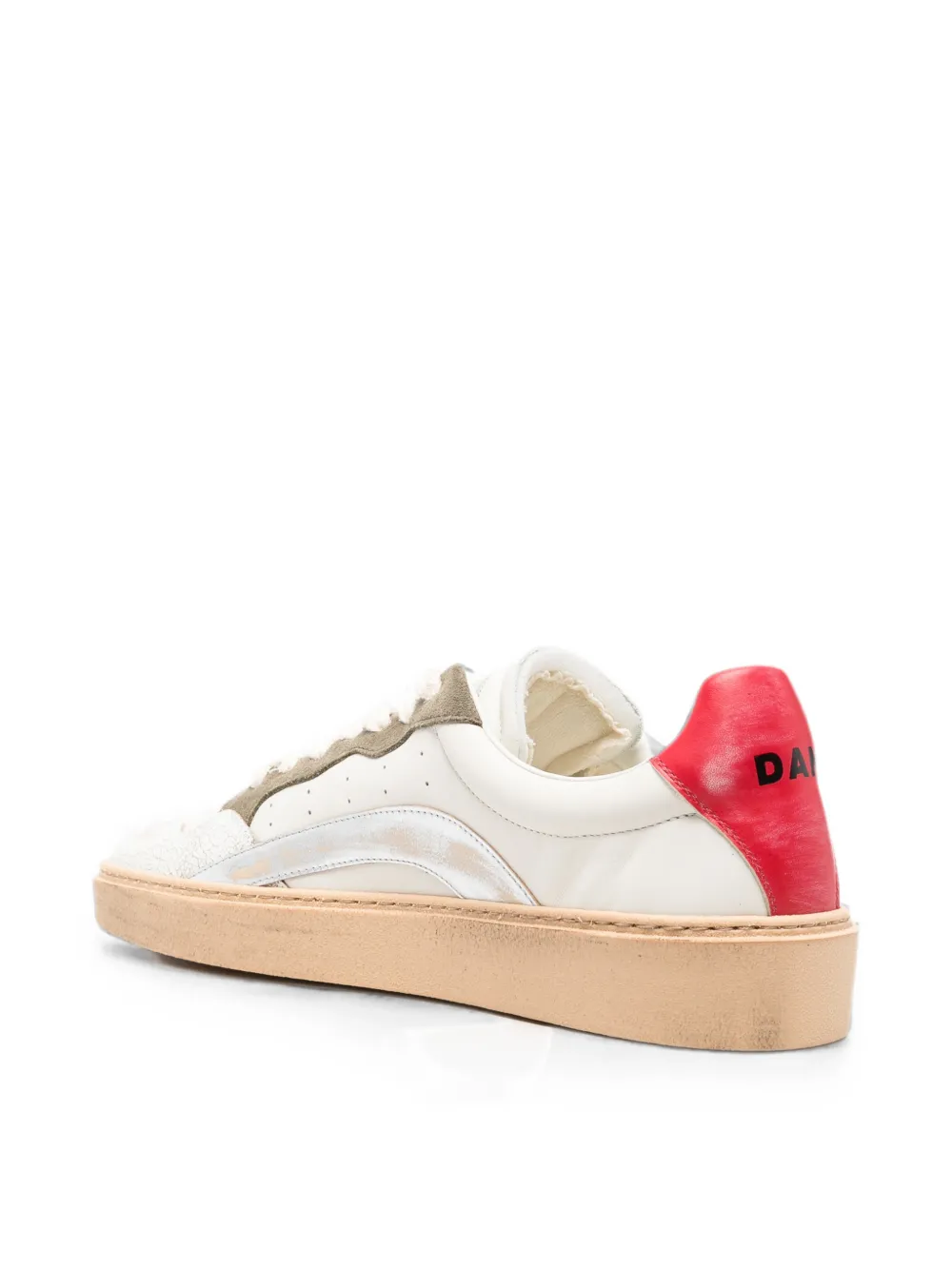 DSQUARED2 cracked-effect panelled sneakers Wit