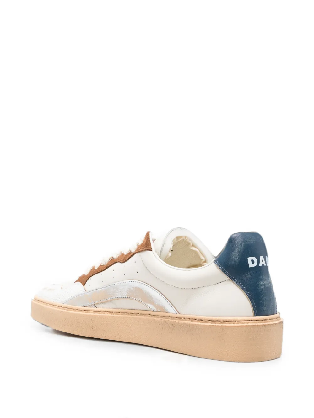 DSQUARED2 distressed panelled sneakers Wit