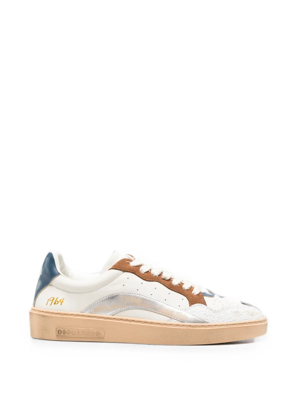 DSQUARED2 distressed panelled sneakers Wit