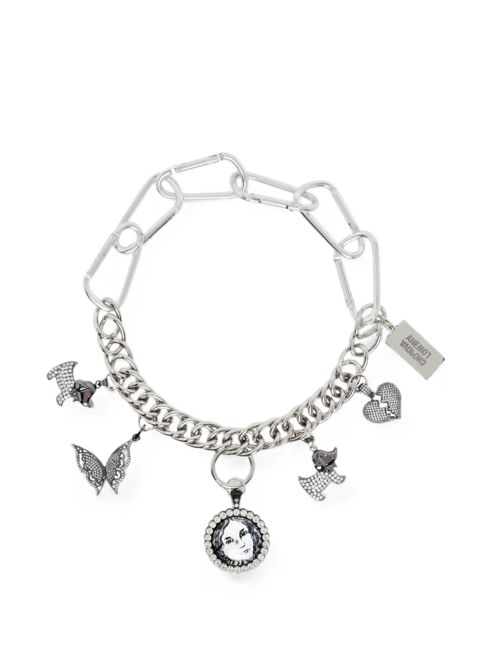 Chopova Lowena Alice carabiner necklace - Silber