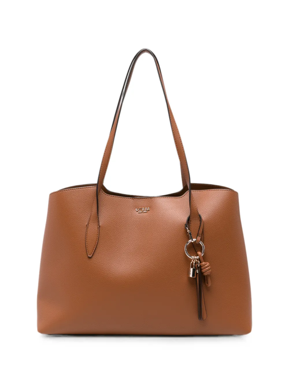 GUESS USA Melody logo-plaque leather shoulder bag - Braun