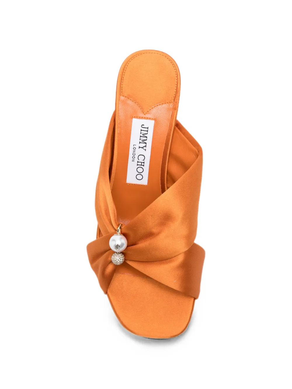 Jimmy Choo Rafi pearl-embellished sandals Oranje