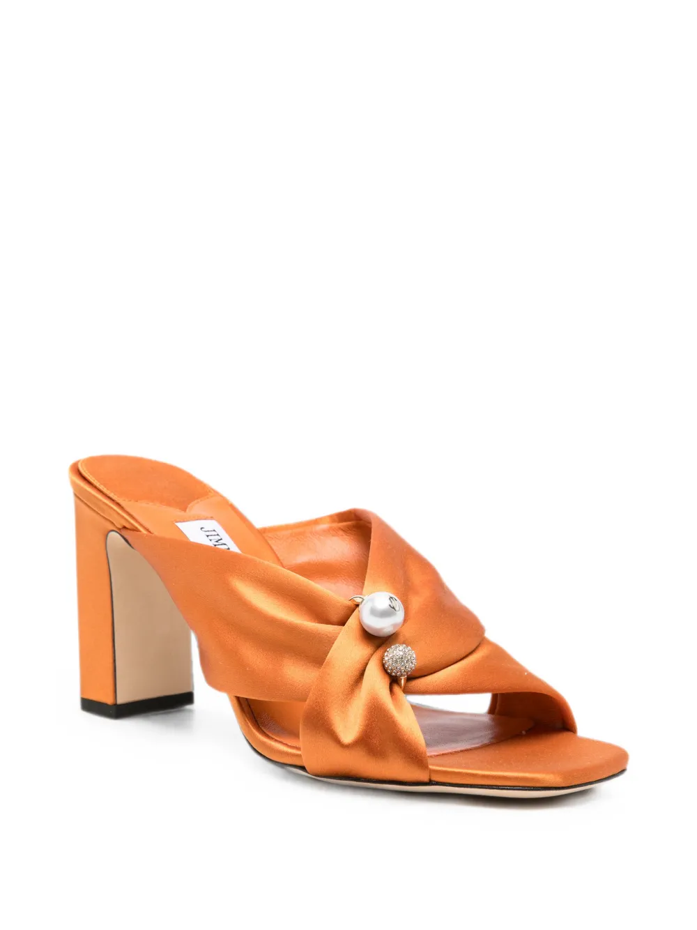 Jimmy Choo Rafi pearl-embellished sandals Oranje