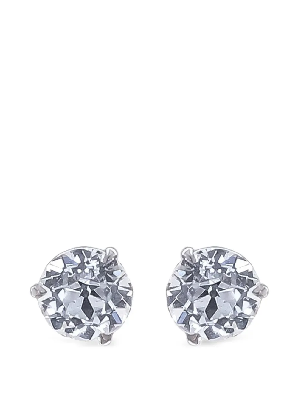 with love Ohrringe mit synthetischen Diamanten in Martini-Fassung - Silber