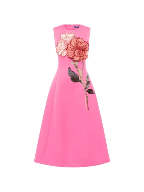 Leo Lin Cleo Midikleid mit Blumenapplikation