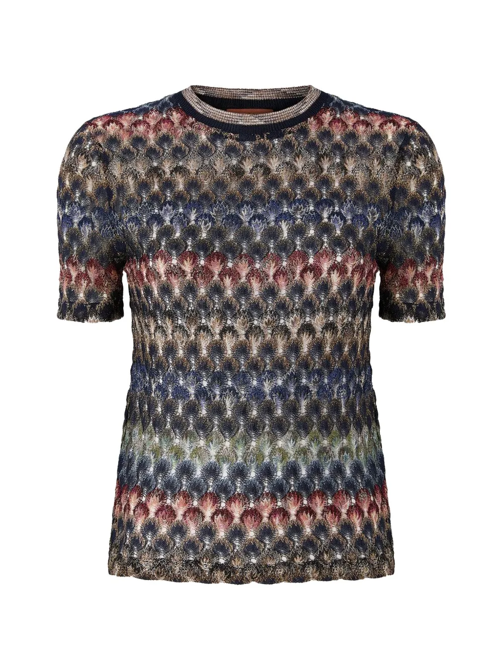 Missoni short-sleeve crew-neck top - Blau