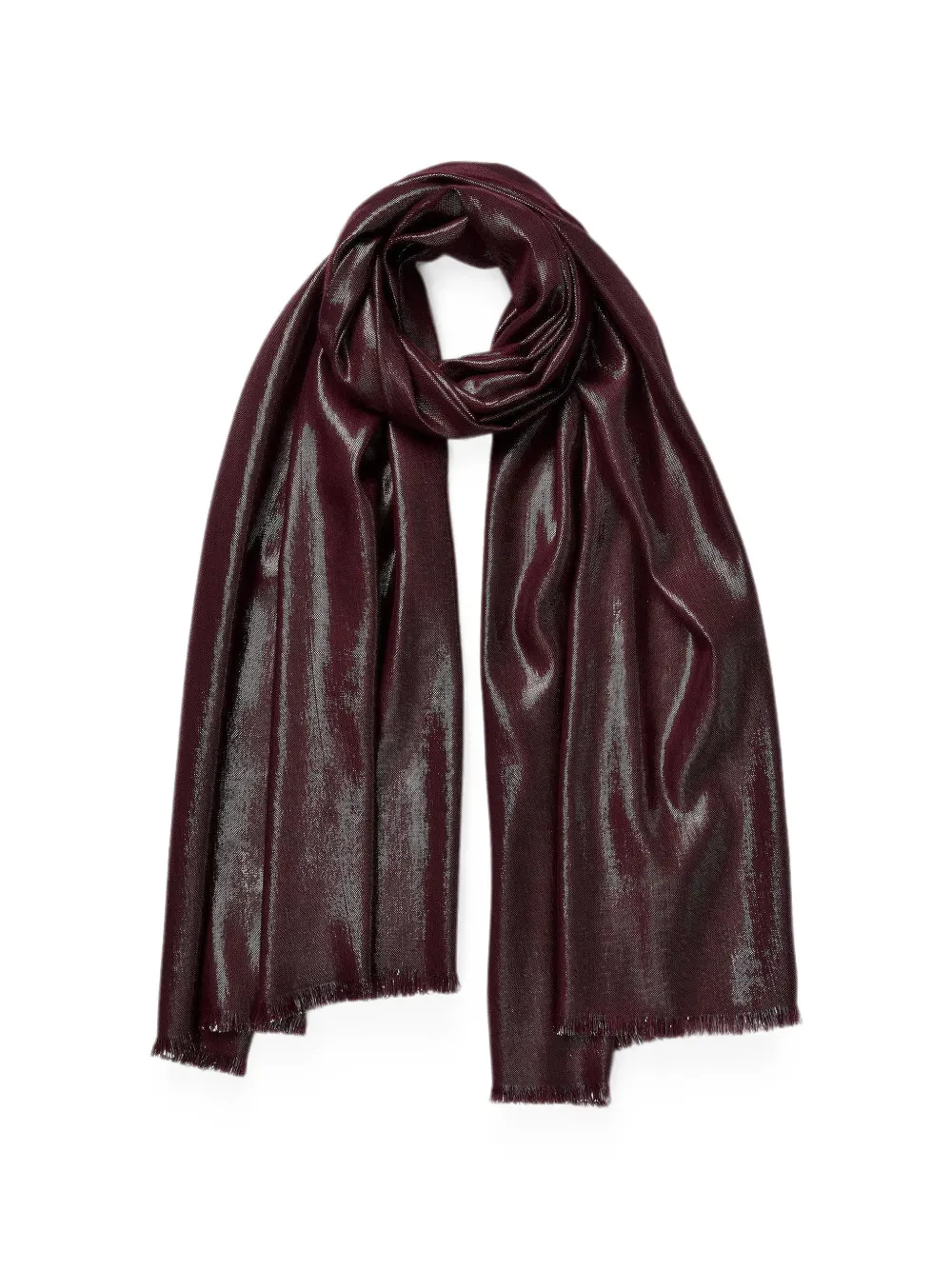 Jane Carr Mercury frayed scarf - Rot