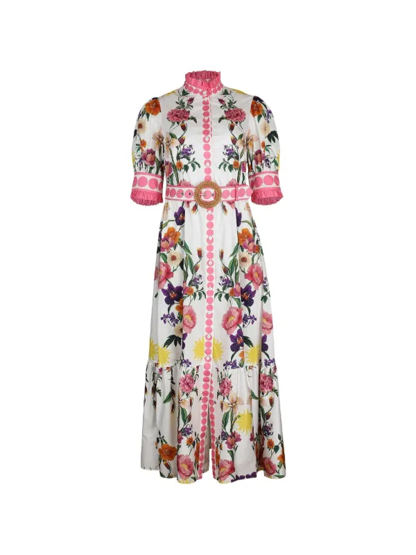 marni cotton dress Borgo De Nor floral-print Maxi | White Maxi dress Size:20.5 35/36 _okendo:syndication_key:CL136441005 Latin Quarters Women's Black kimono sleeves