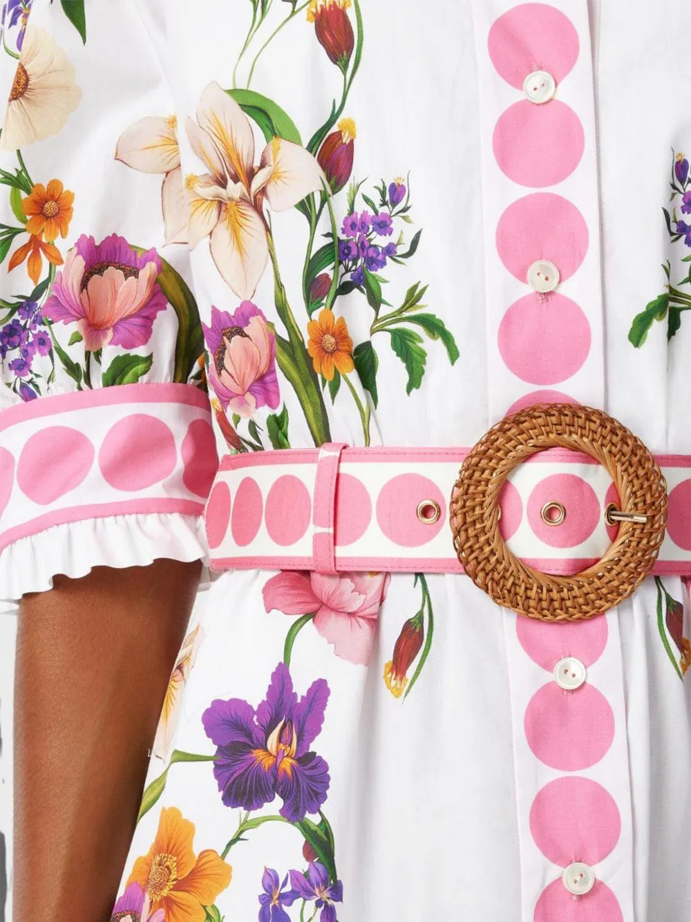 Borgo De Nor Marni katoenen maxi-jurk met bloemenprint Wit