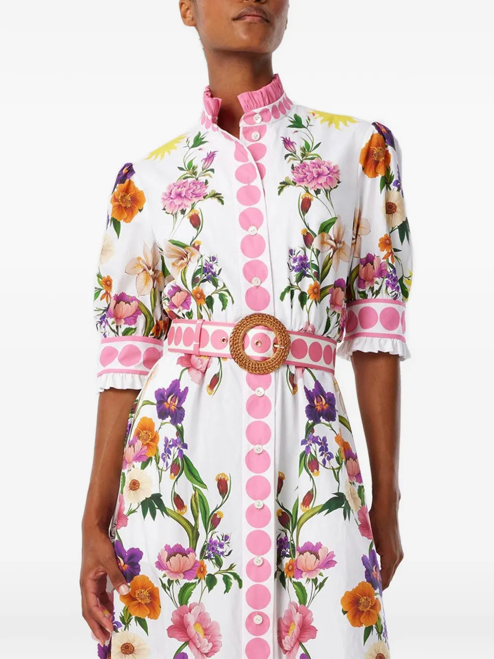Borgo De Nor Marni katoenen maxi-jurk met bloemenprint Wit