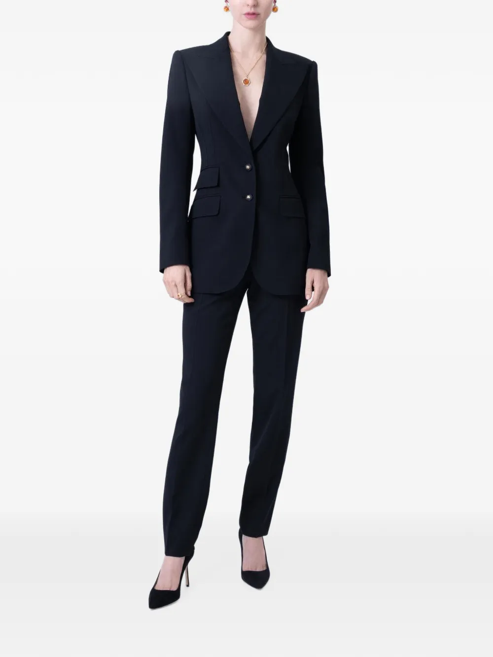 Dolce & Gabbana Pantalon met logoplakkaat Zwart