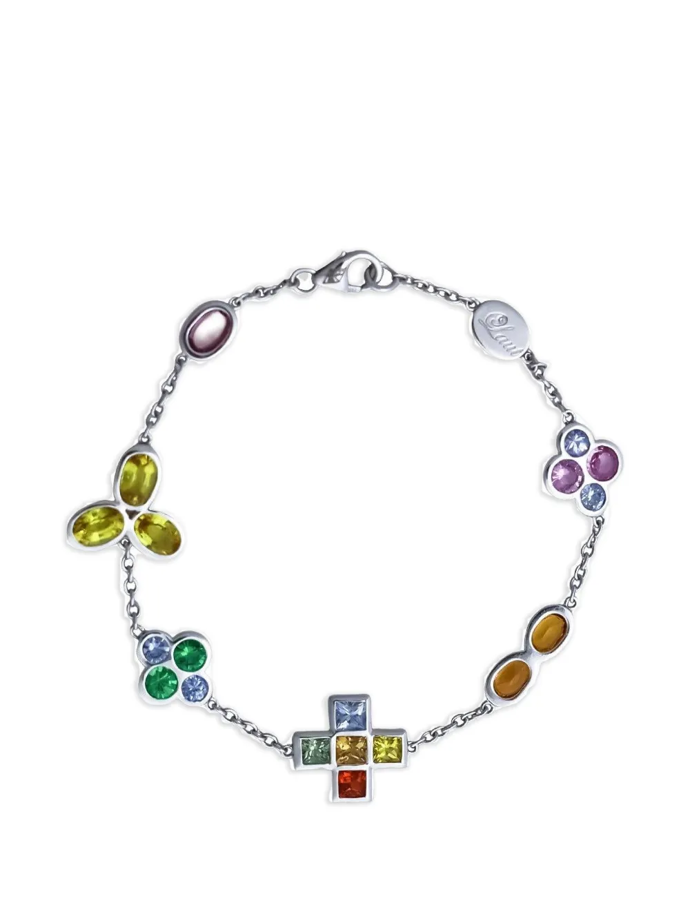 Alexander Laut sapphire and diamond charm bracelet - Silber