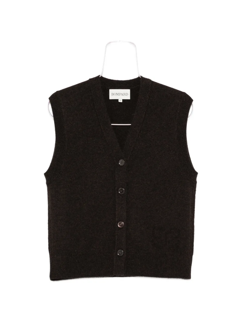 BOMPARD V-neck sleeveless cardigan - Braun