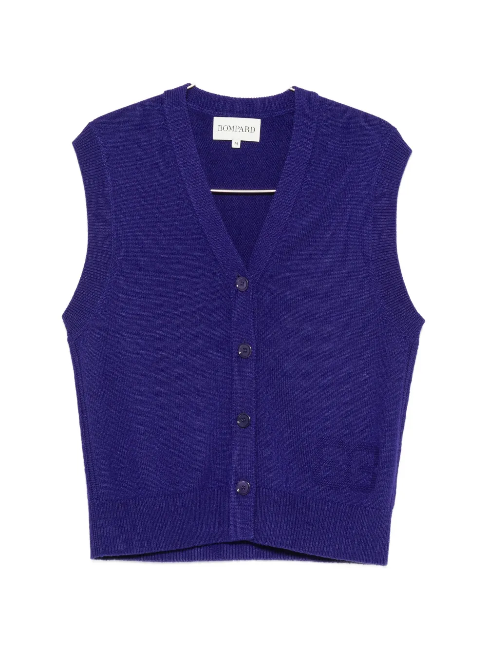 Bompard Sleeveless V-neck Cardigan In 퍼플