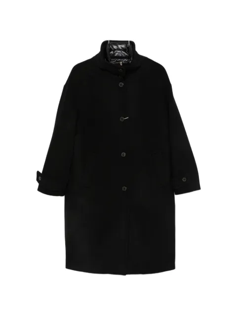 Herno button-up funnel-neck coat