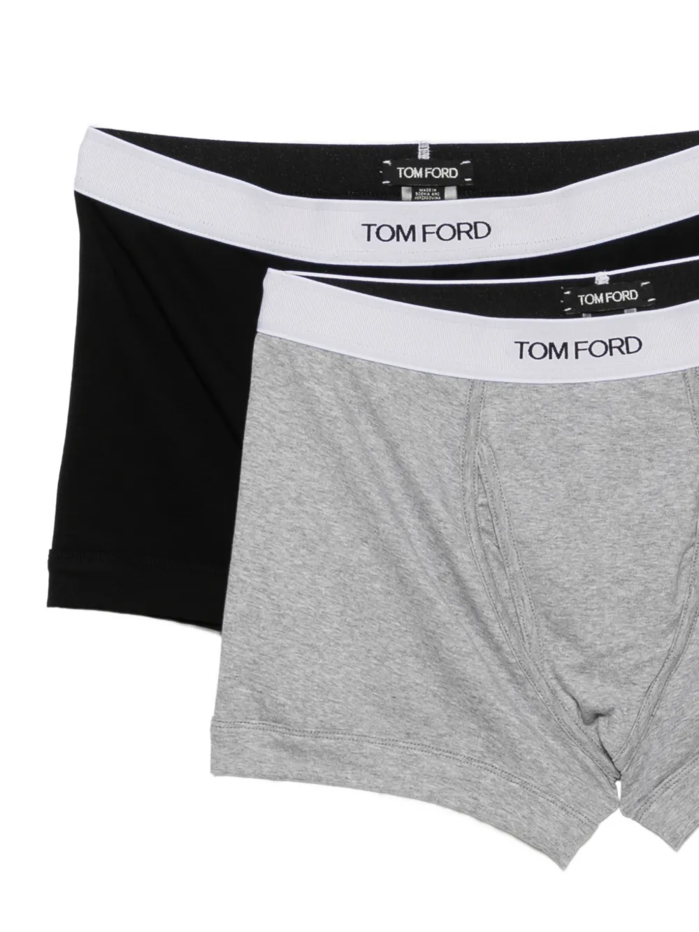 TOM FORD Twee boxershorts met logoband Zwart