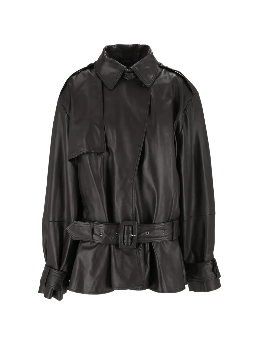 ROTATE BIRGER CHRISTENSEN biker leather jacket black - Nero