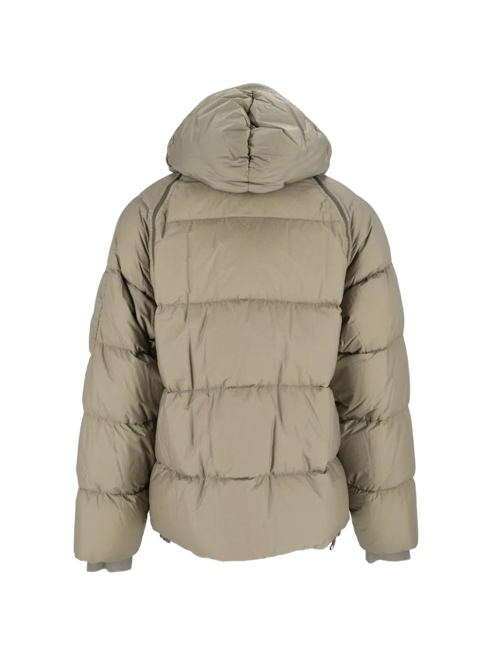 C.P. Company Down Shield Lens hooded puffer jacket Beige