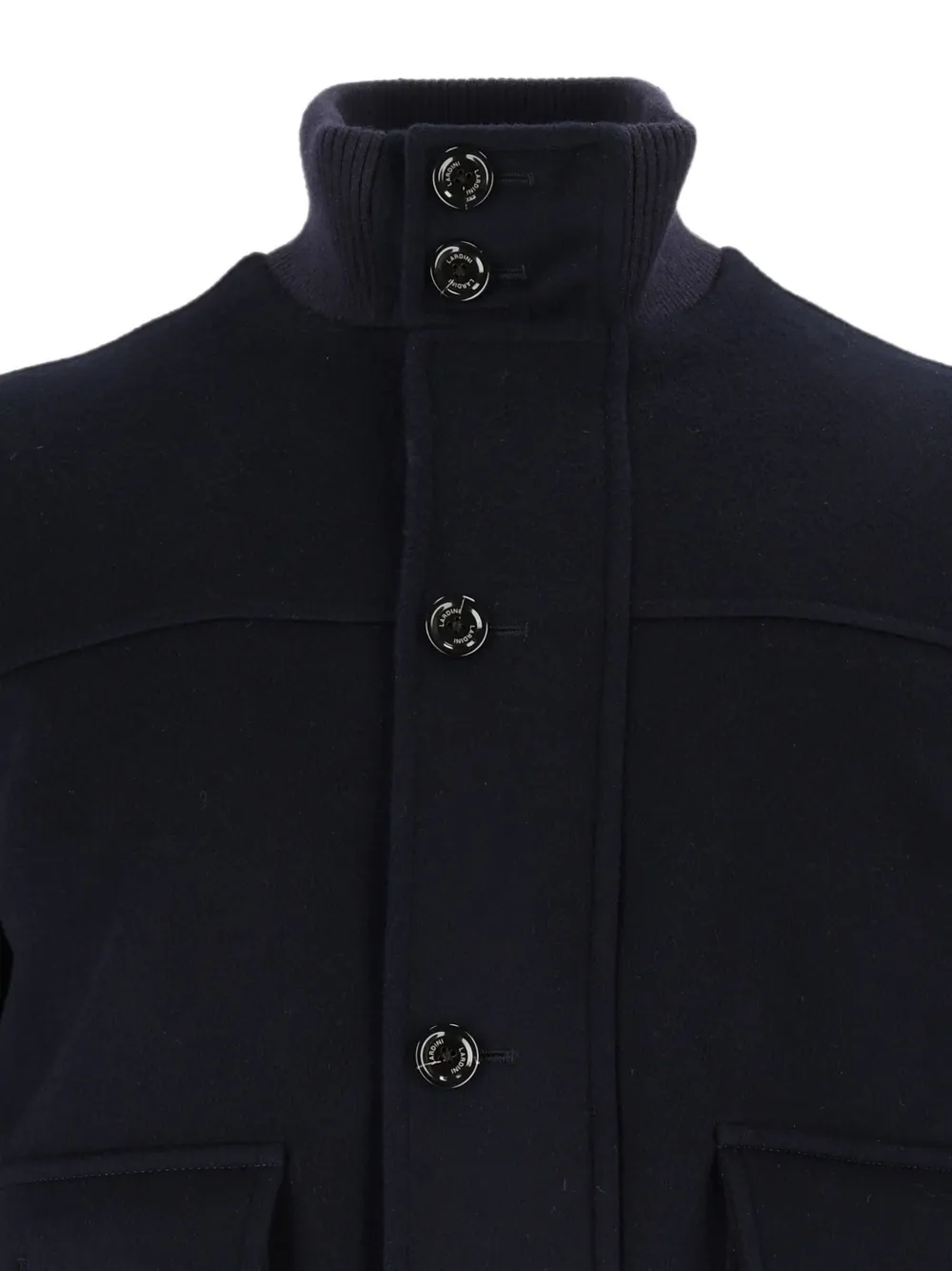 Lardini Jack met knoopsluiting en geribbelde afwerking Blauw