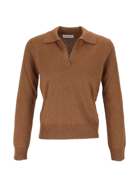 Kangra V-neck long-sleeve polo sweater
