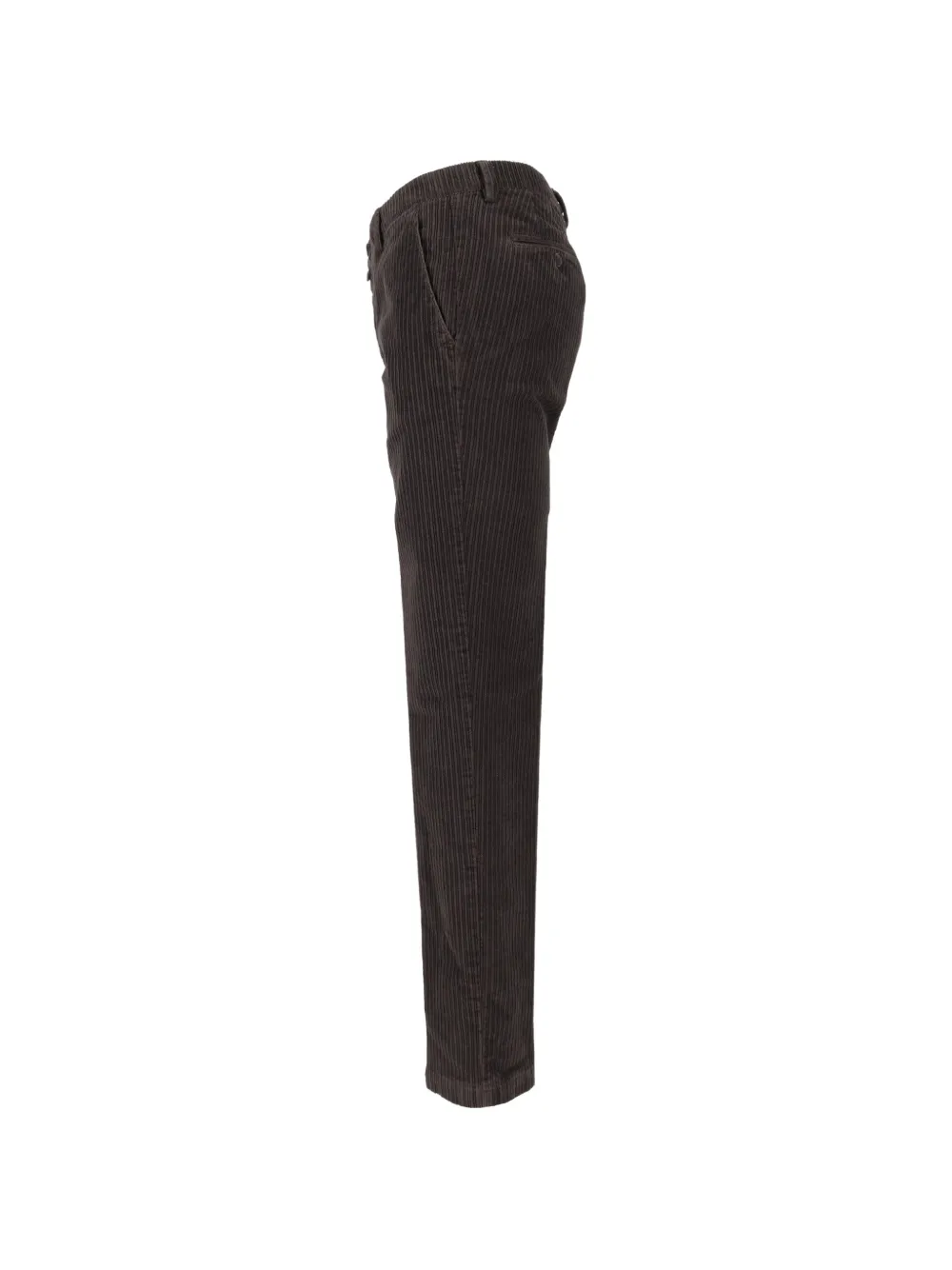 Briglia 1949 Broek met toelopende pijpen en ribfluweel-effect Bruin