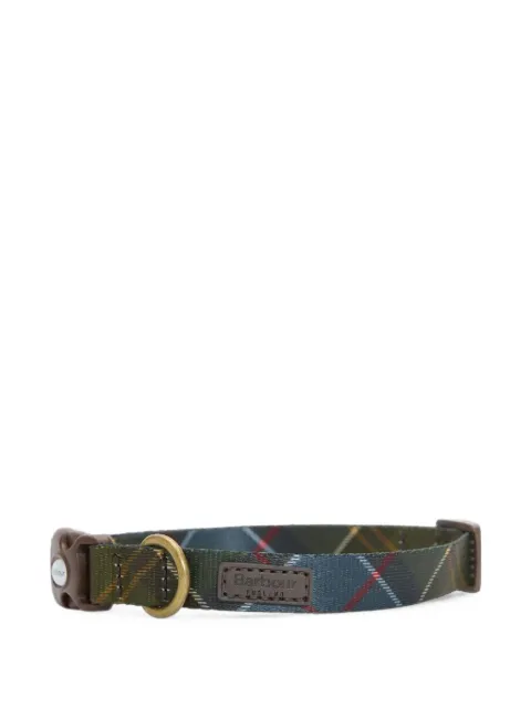 Barbour tartan-print collar