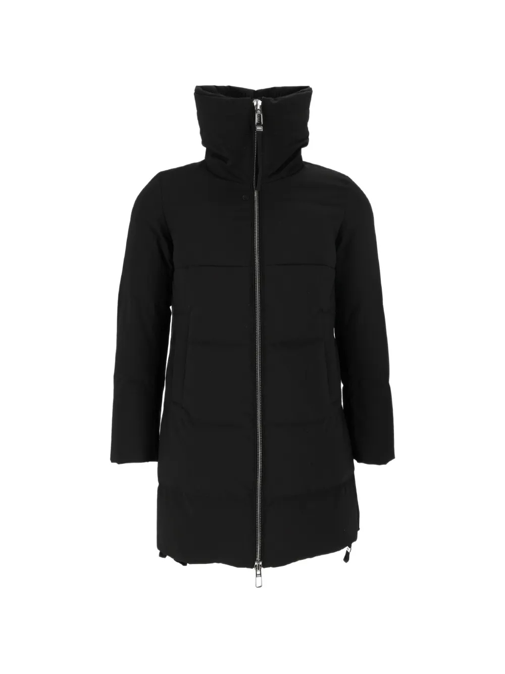 Duno Quilted High-neck Coat In Black