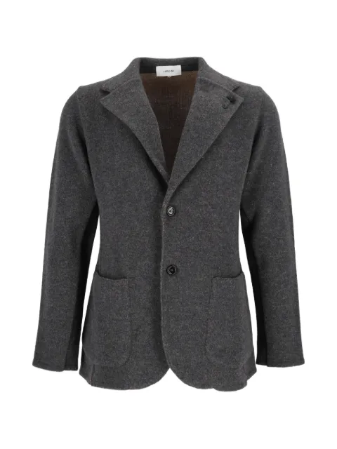 Lardini knit-texture single-breasted jacket