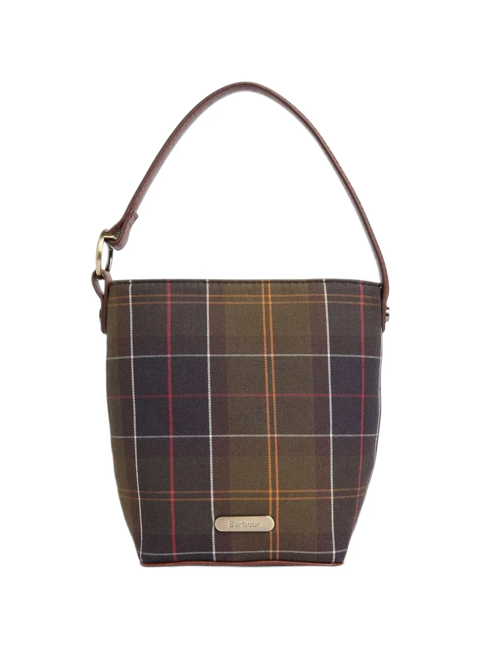 Barbour Cedar mini tartan bucket bag - Grün