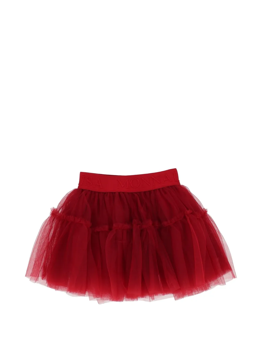 Monnalisa ruffled tulle mini skirt | Red | Image 1