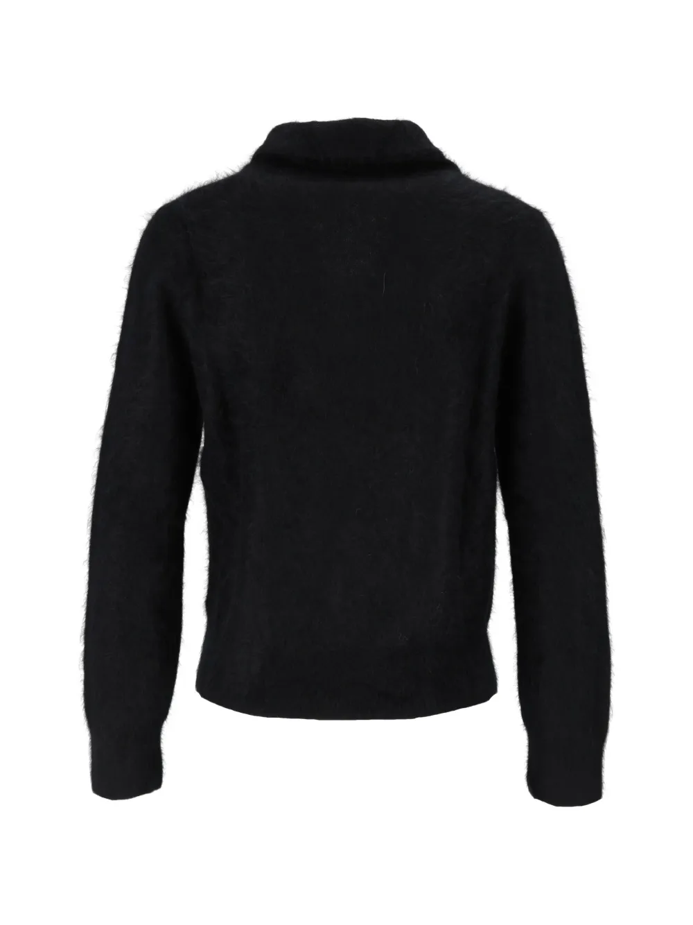Kangra brushed shawl-collar sweater Zwart
