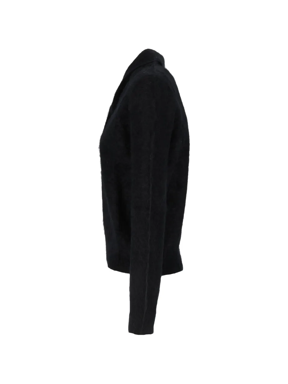 Kangra brushed shawl-collar sweater Zwart