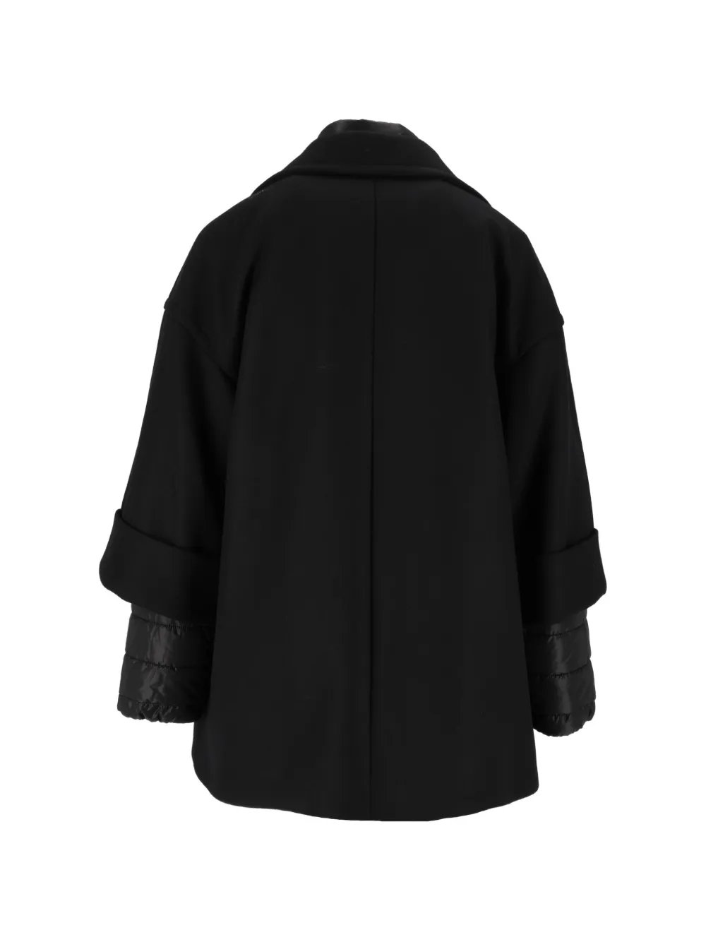 Fay Quilted-insert Wool-blend Jacket In Black