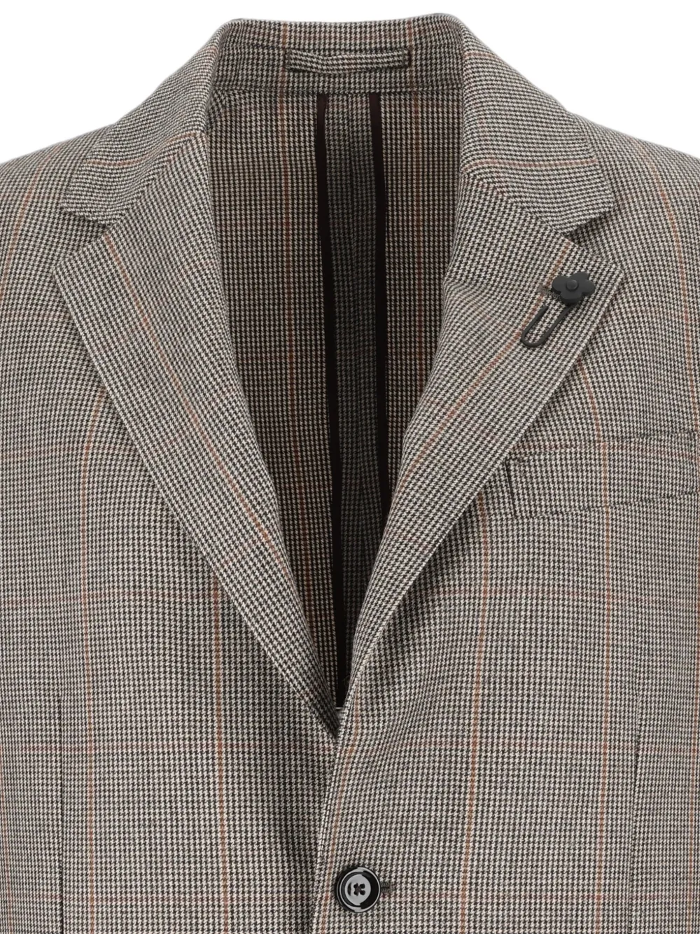 Lardini Roma Prince of Wales geruite blazer Bruin