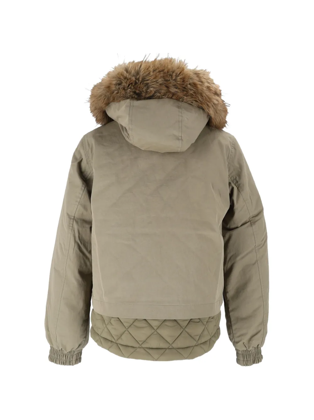 K-Way Tosca donsjack met afwerking van imitatiebont Beige