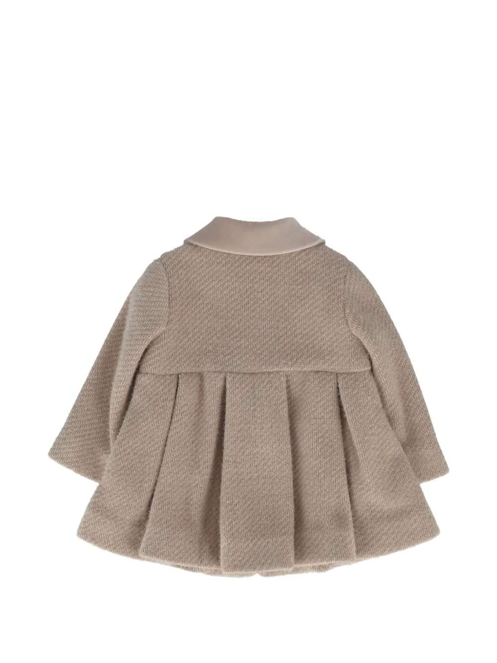 Monnalisa Geplooide jas met Peter Pan-kraag Beige