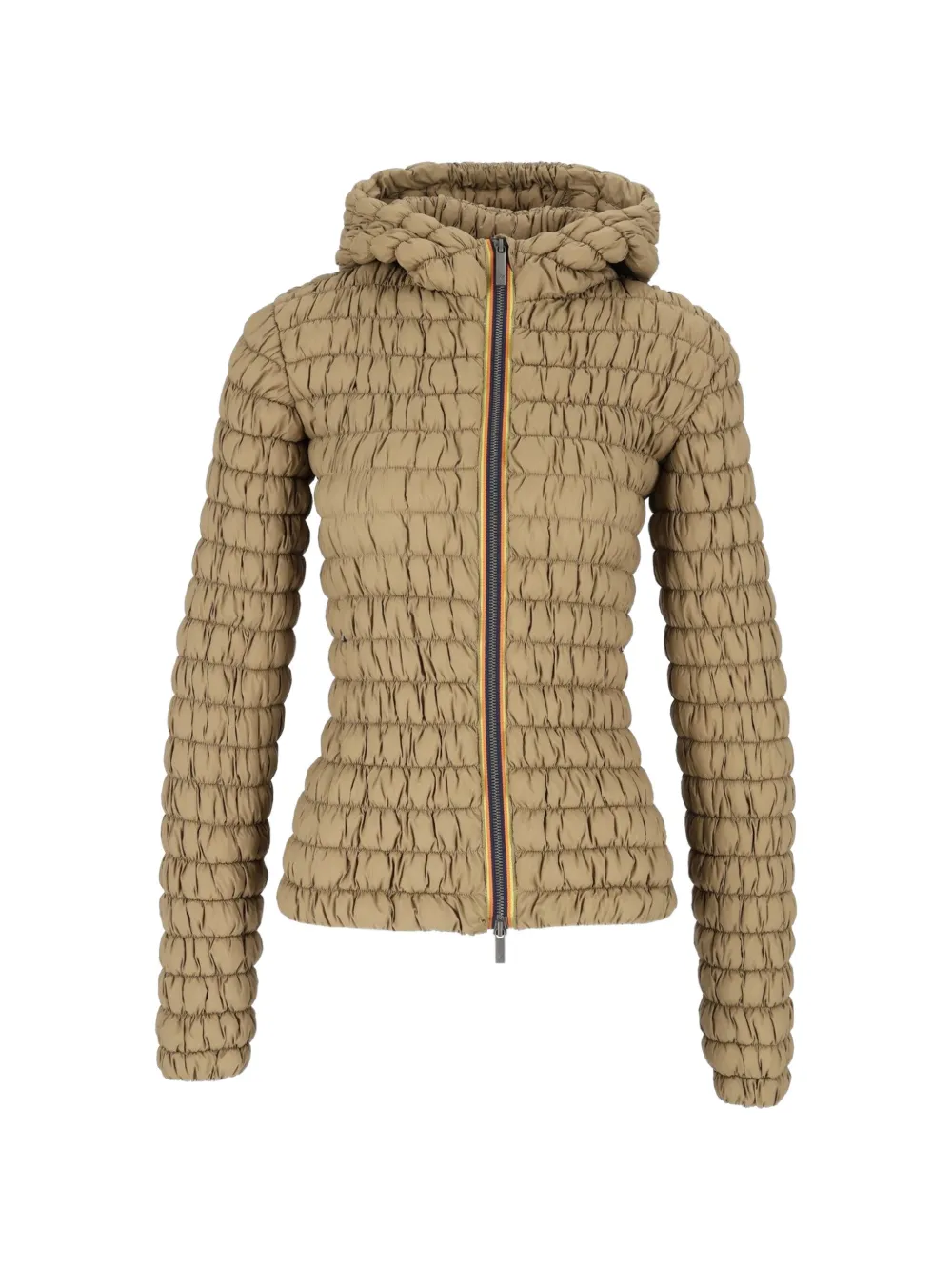 K-Way hooded smocked jacket Groen