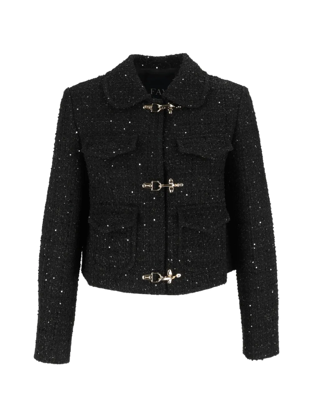 Fay 3 Ganci sequin-embellished jacket - women - Polyester/Acrylic/Cotton/Polyamide/Metallised Fibres/Other fibres/Acetate/Polyester/Calf Leather ...