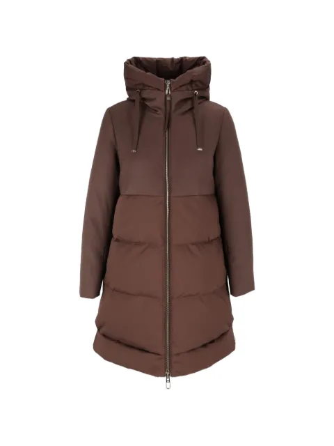 Duno hooded panelled oversized coat