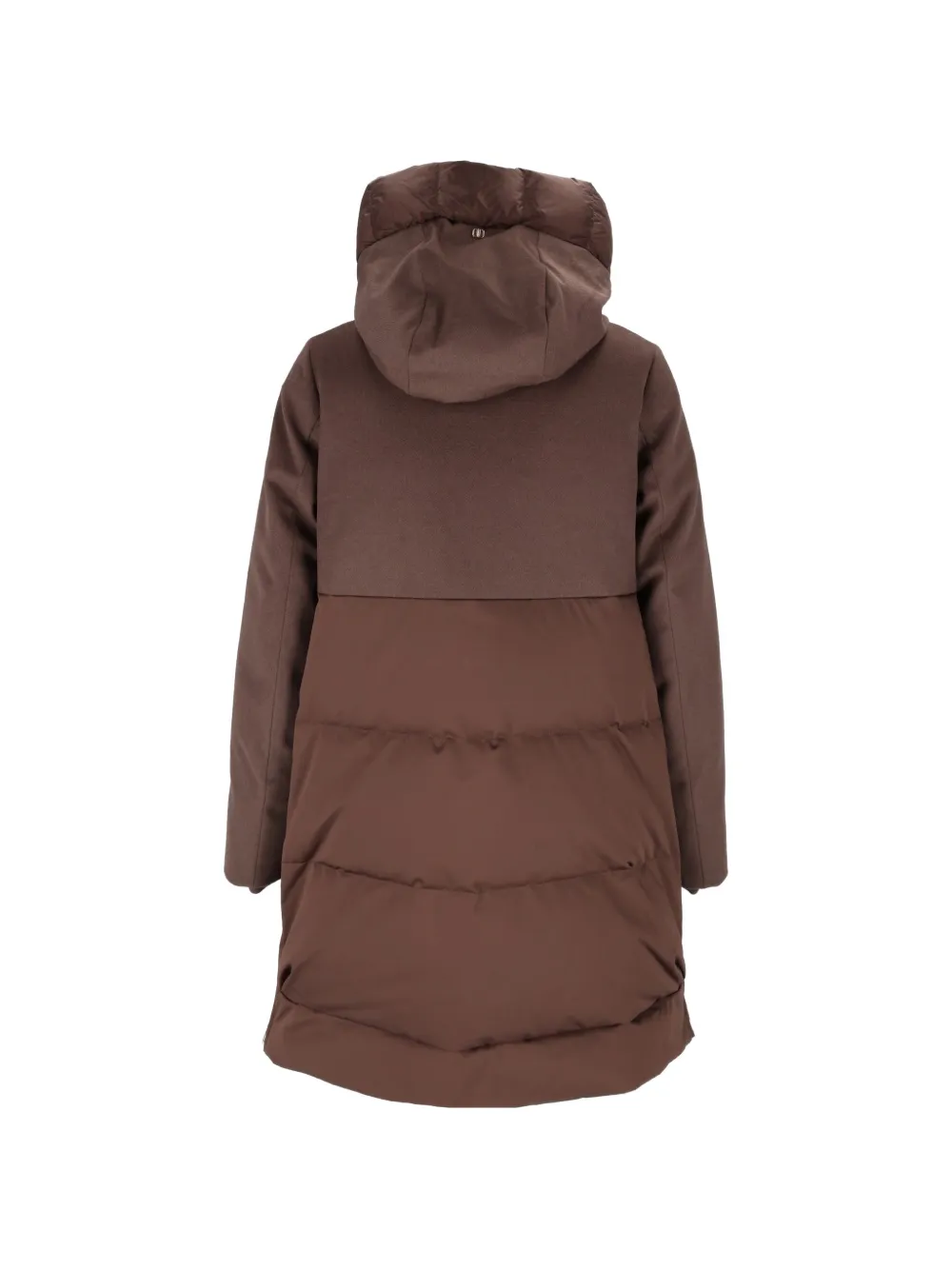 Duno Oversized jas met capuchon en vlakken Bruin
