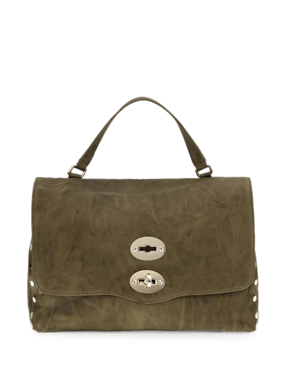 Zanellato Postina Officina stud-embellished shoulder bag - Braun