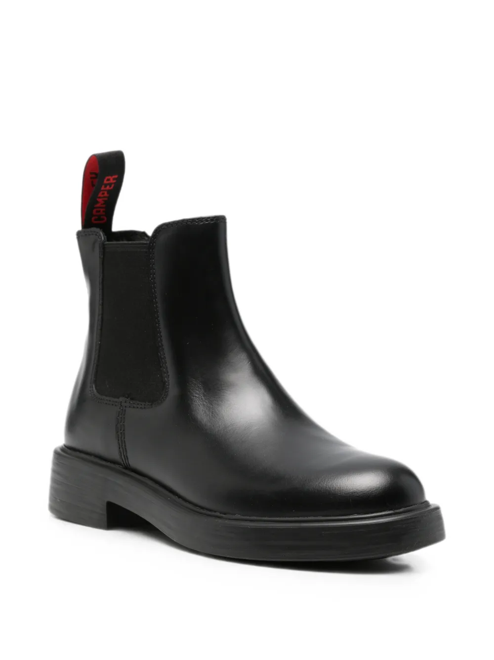Camper Dean elasticated-panel pull-tab Chelsea boots Zwart
