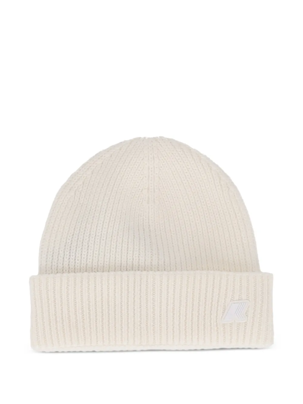 K Way Kids ribbed-knit beanie hat - Toni neutri