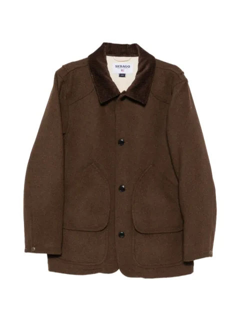 Sebago corduroy-collar button-fastening jacket