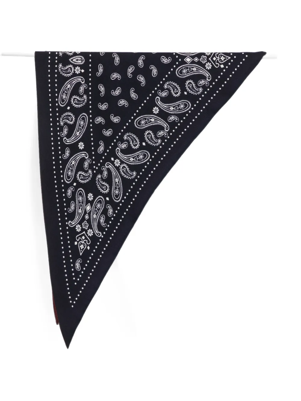 Destin paisley-print wool scarf - Schwarz