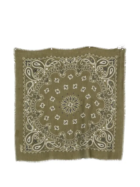 MC2 Saint Barth Foulard maxi paisley-print frayed scarf