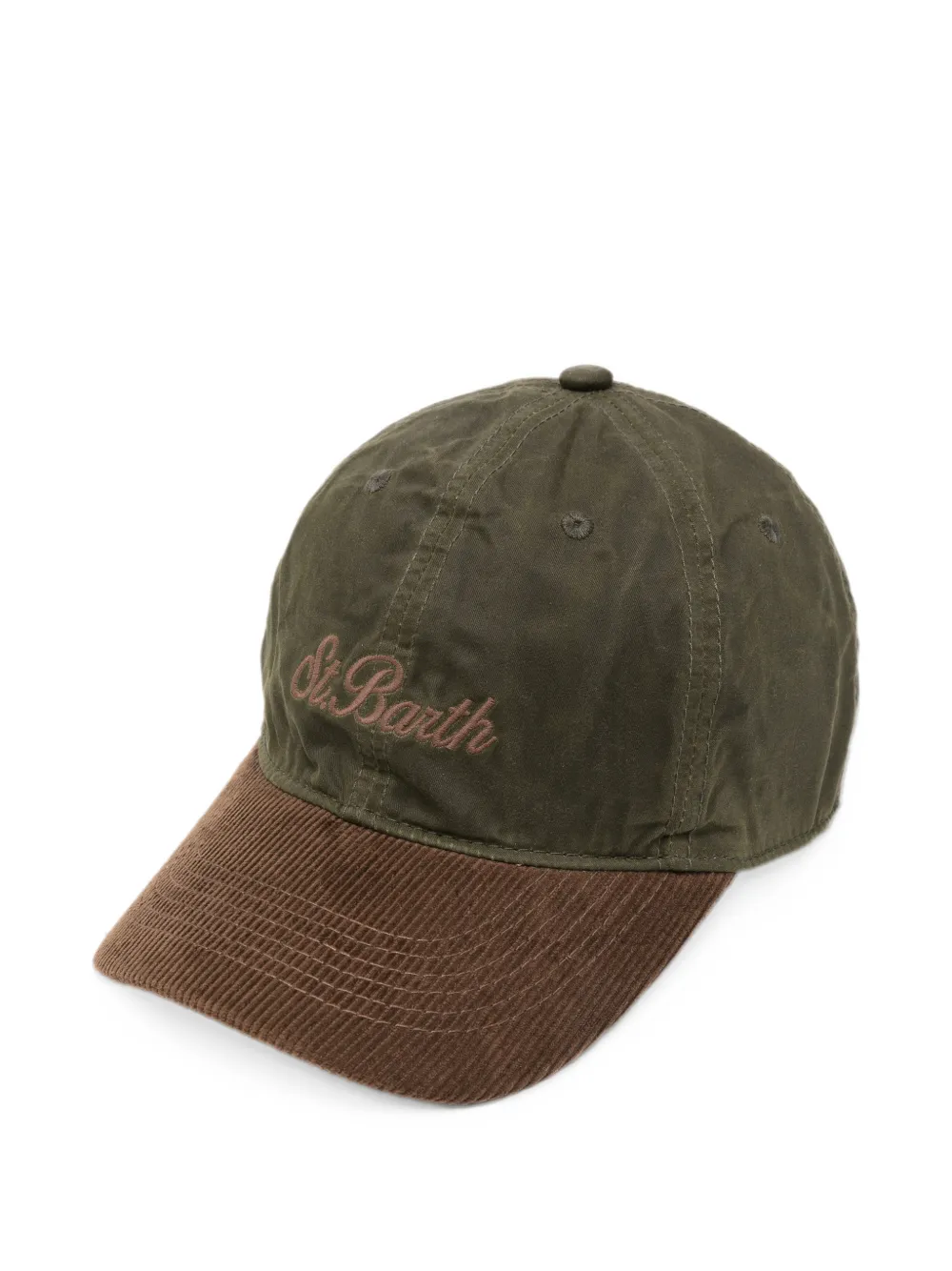 MC2 Saint Barth waxed corduroy-brim baseball cap Groen