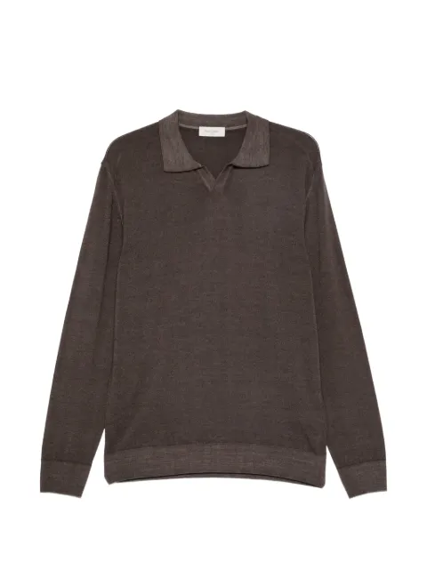 Piacenza Cashmere spread-collar knitted sweater