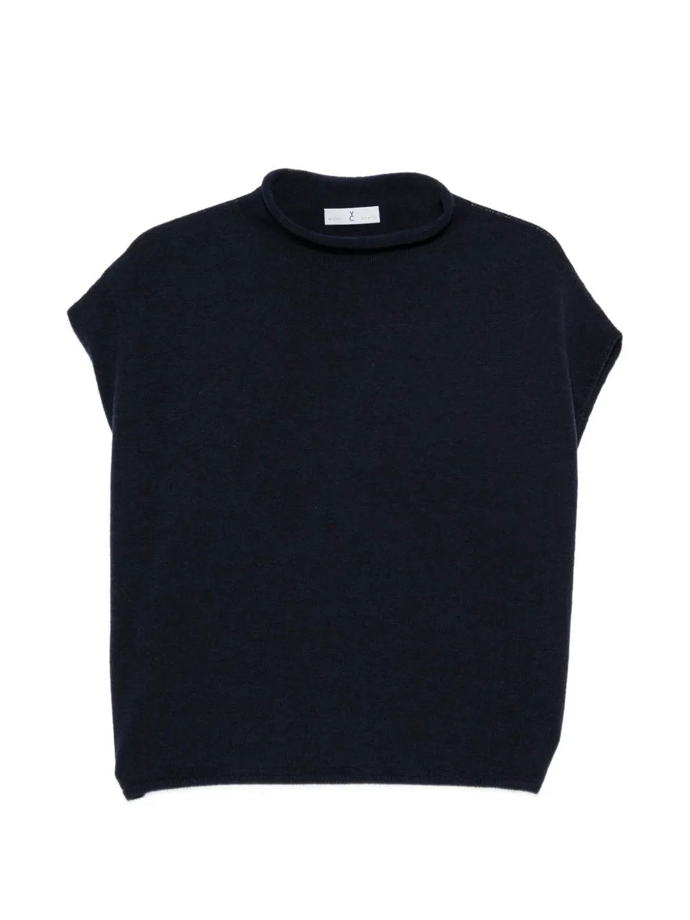 WHYCI MILANO high-neck cap-sleeve T-shirt